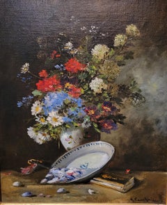 Antico  Olio francese su tela