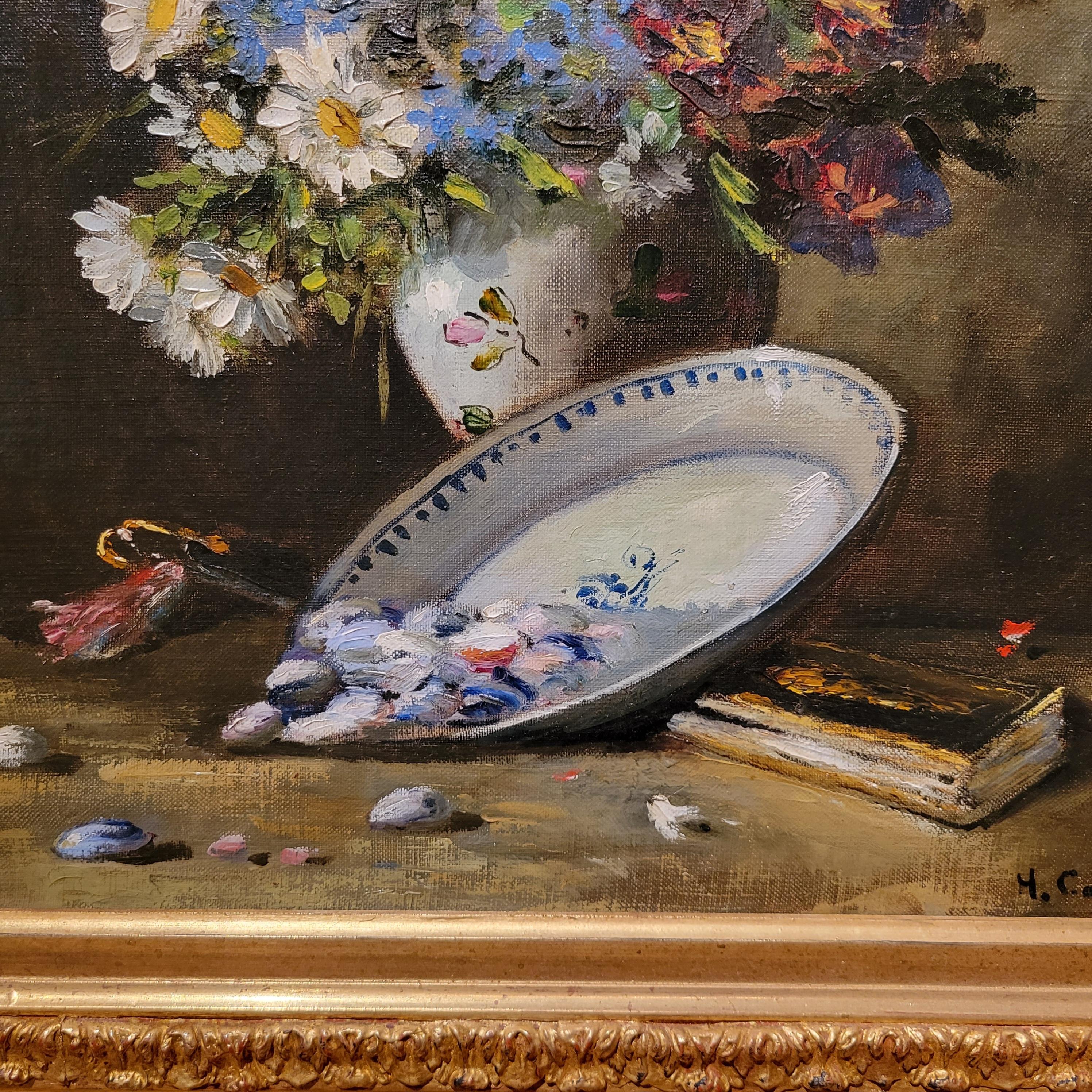 Antique  French Oil on Canvas In Good Condition For Sale In New Orleans, LA
