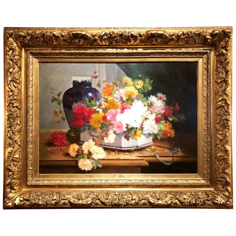 Antique French Oil on Canvas For Sale at 1stDibs