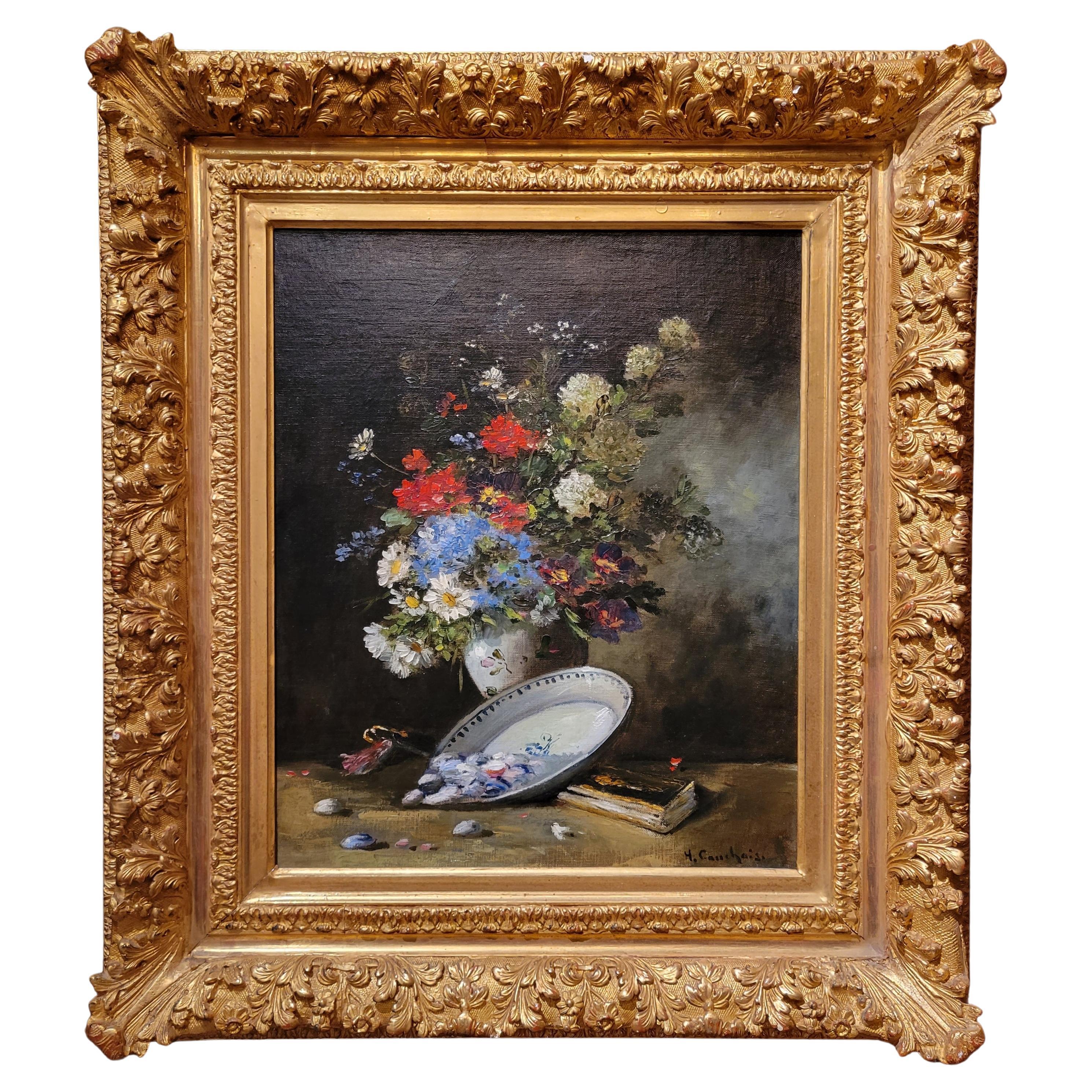 Antique  French Oil on Canvas