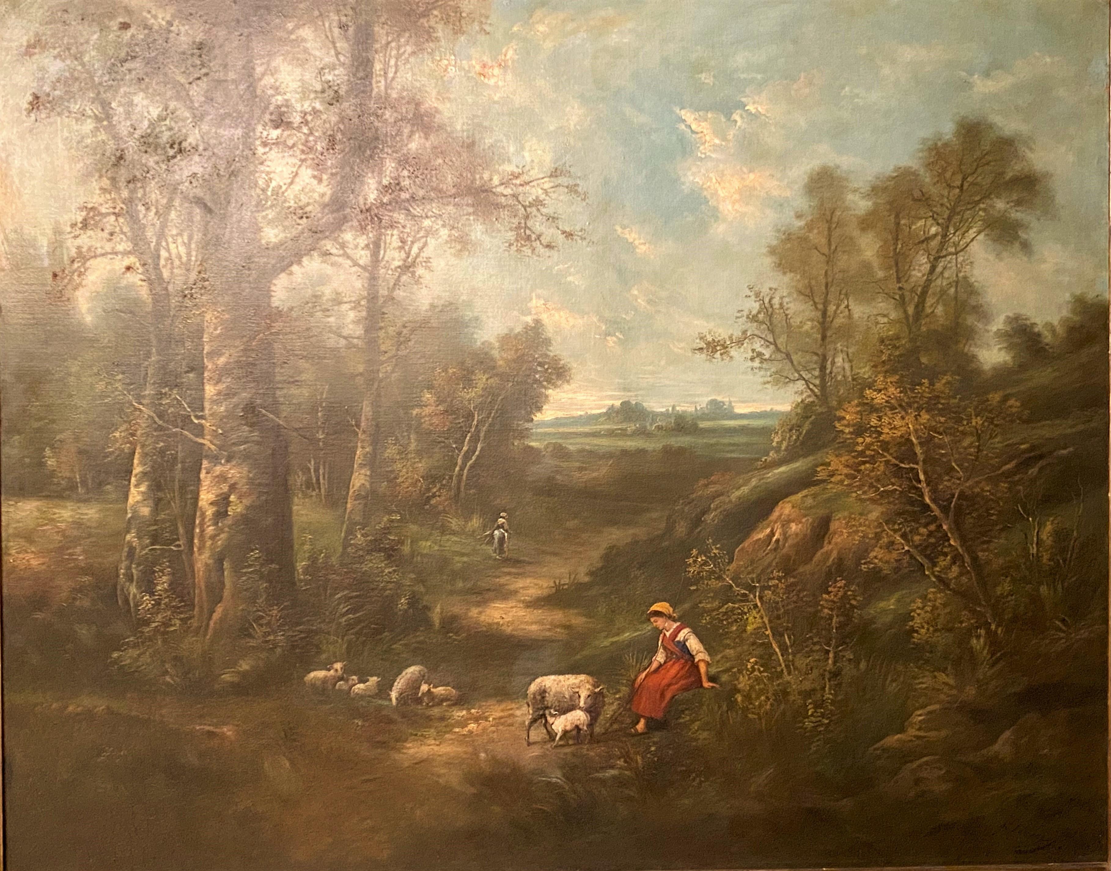 Antique French oil on canvas landscape painting signed by Artist Charles Henry, circa 1900-1925.
PLS107
Canvas: approximately 50