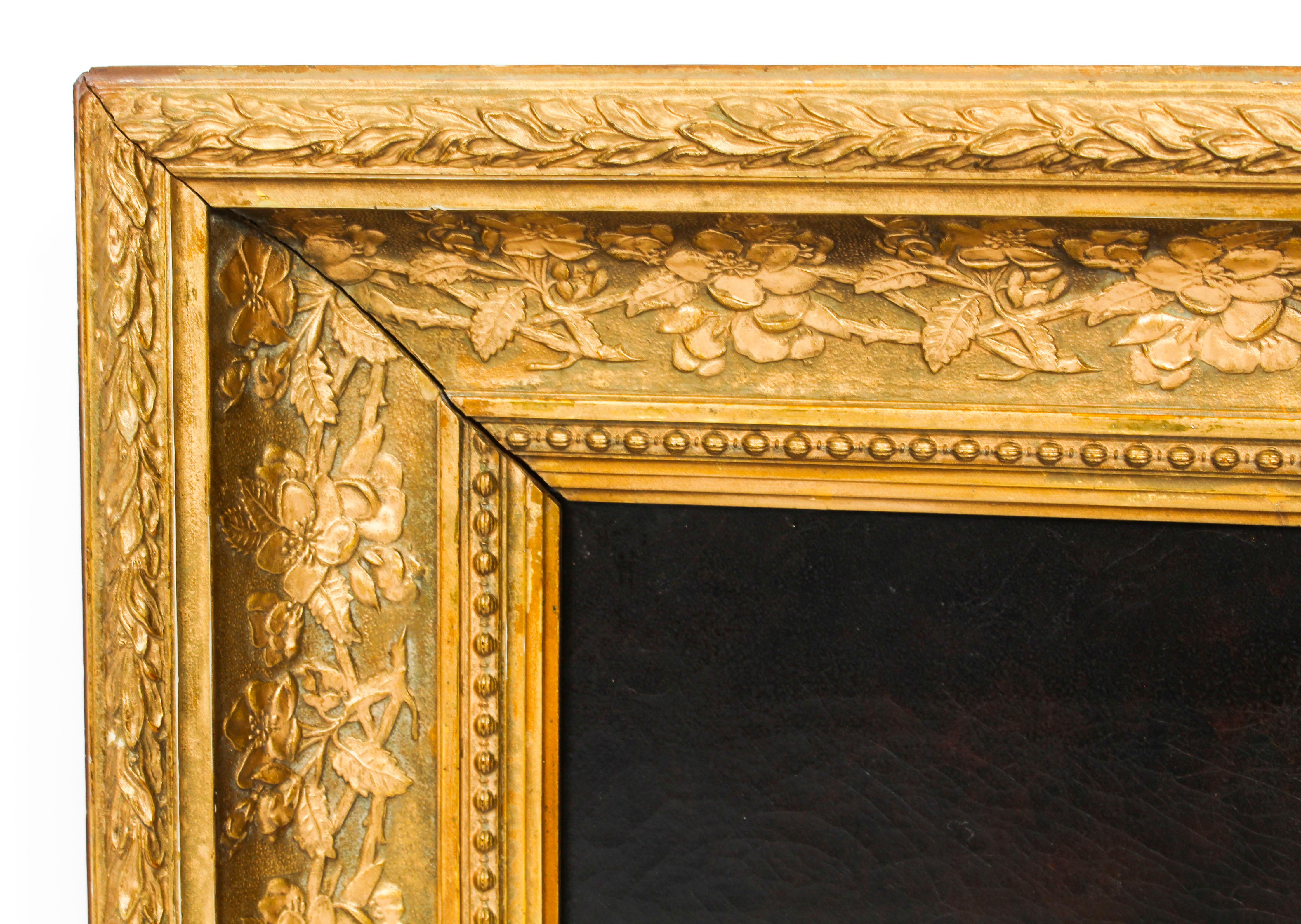 Antique French Oil on Canvas Painting of Kittens L. Cabaniez, 19th Century 3