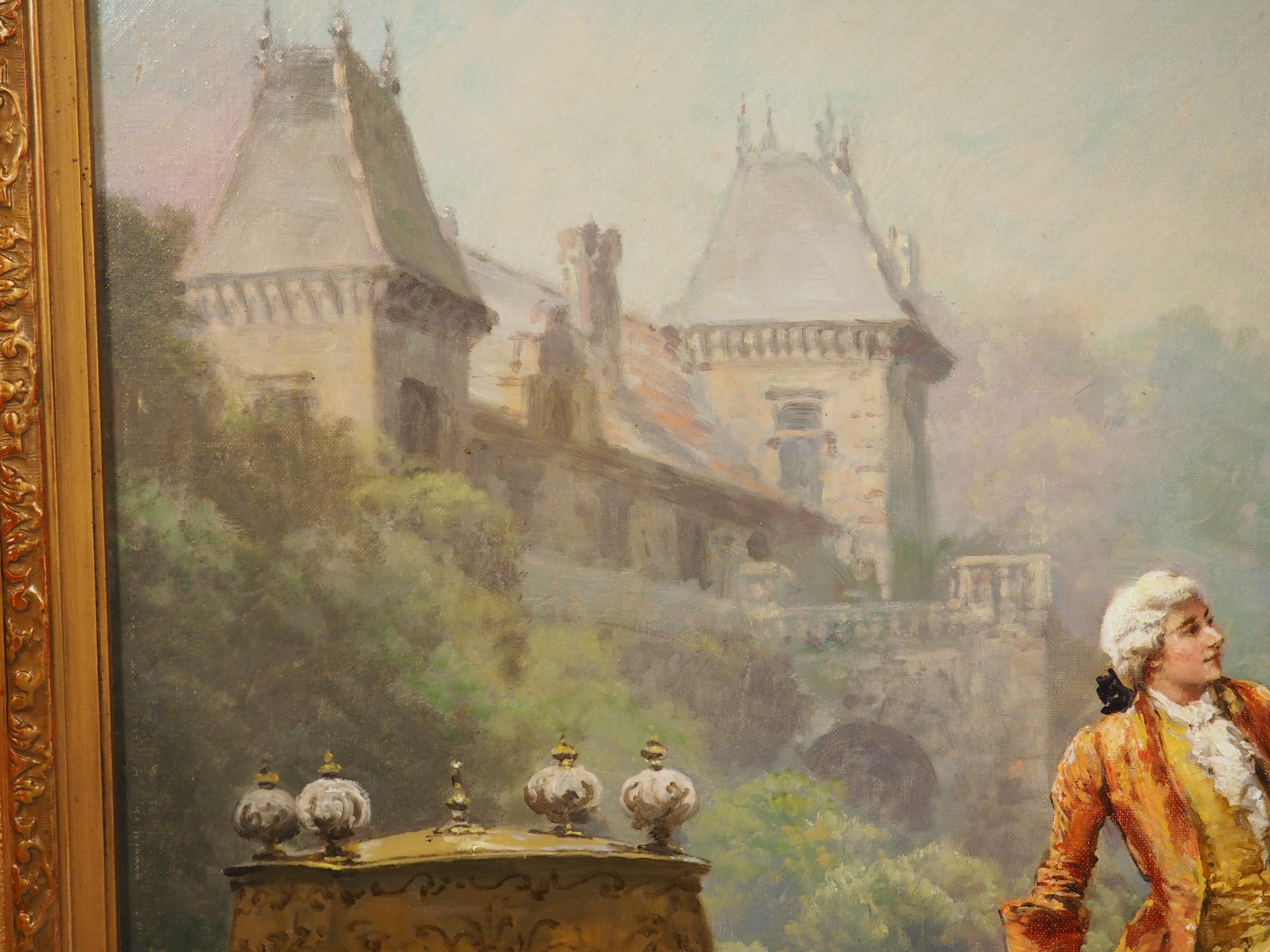 Antiguo óleo francés, 