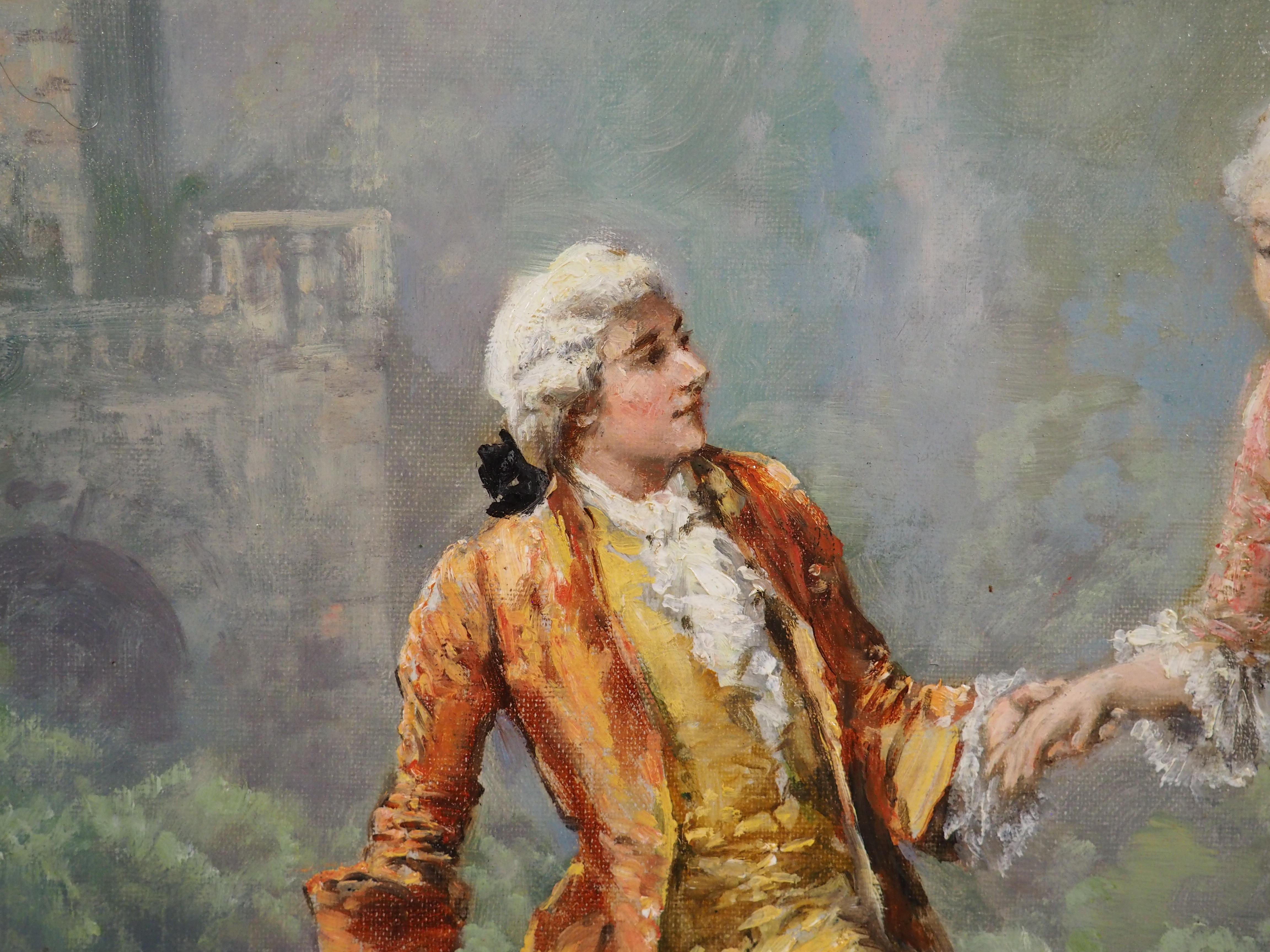 Antiguo óleo francés, 