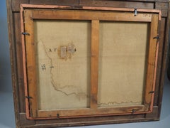 Antique French Oil Painting, “L’embarquement” by Théodore Levigne 1848-1912