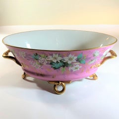 Centro de mesa francés antiguo Old Paris Dubarry Rose