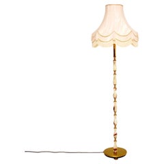 Antique French Onyx and Brass Floor Lamp