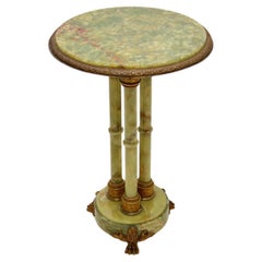 Antique French Onyx and Gilt Metal Occasional Side Table