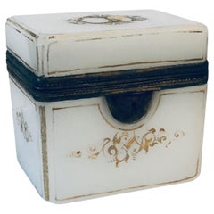 Antique French Opaline Hinged Box