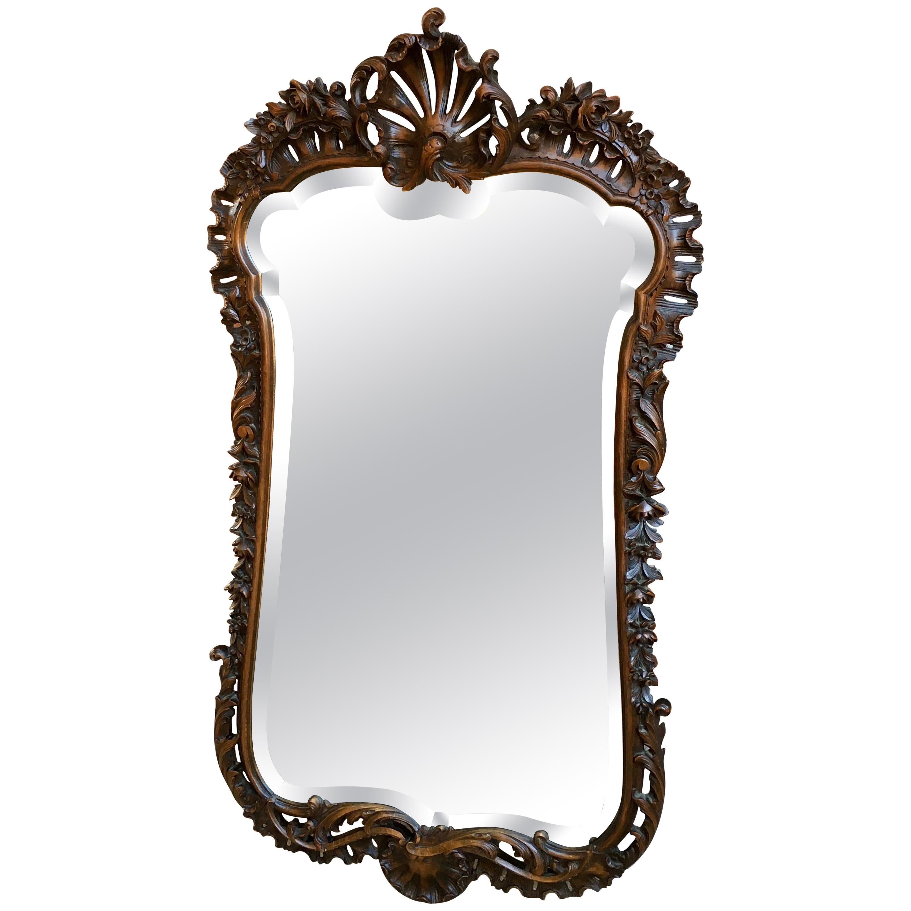 Monumental 19th Century Louis XV Style Gilt Pier Mirror at 1stDibs