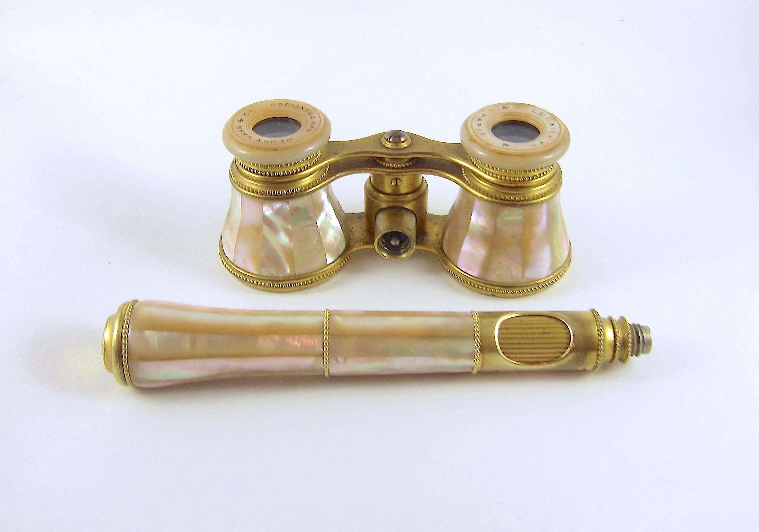 Antique French Opera Glasses with Removable Handle from Lemaire of Paris 1