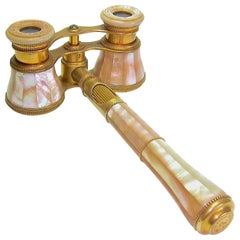 Antique French Opera Glasses with Removable Handle from Lemaire of Paris