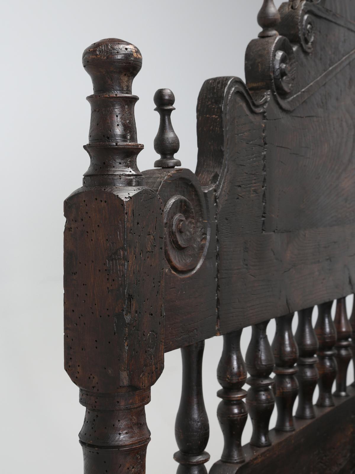 Antique French or Spanish Colonial Bed, Converted to an American Queen Size Bed For Sale 1