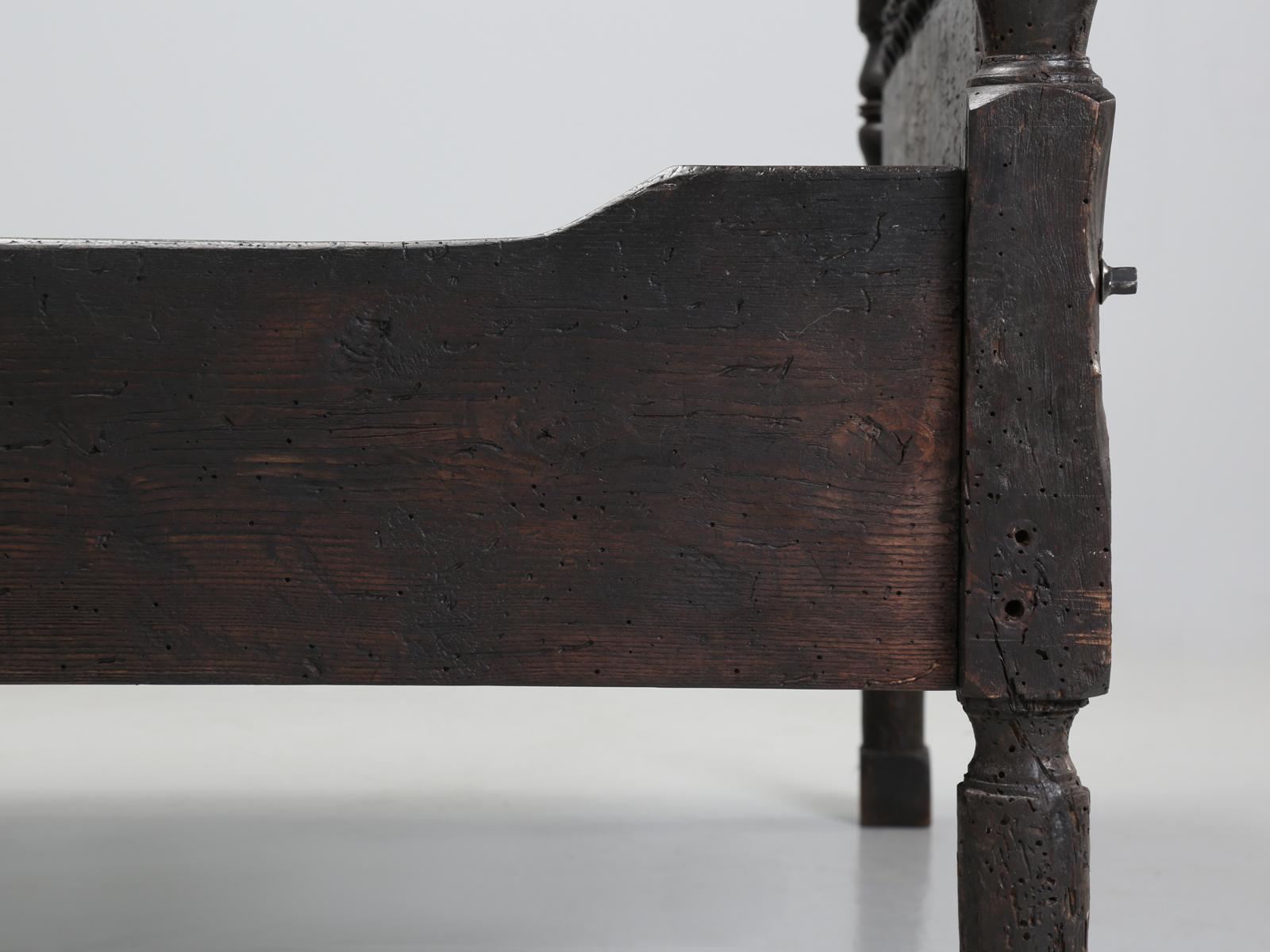 Antique French or Spanish Colonial Bed, Converted to an American Queen Size Bed 10