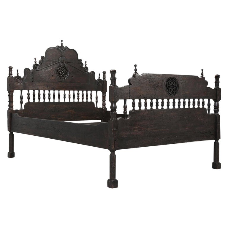 Spanish Colonial Style Bed Converted, How Do You Convert A Queen Size Bed Frame To King