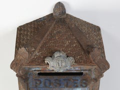 Antique French Original Paint Mailbox by Delachanal Paris