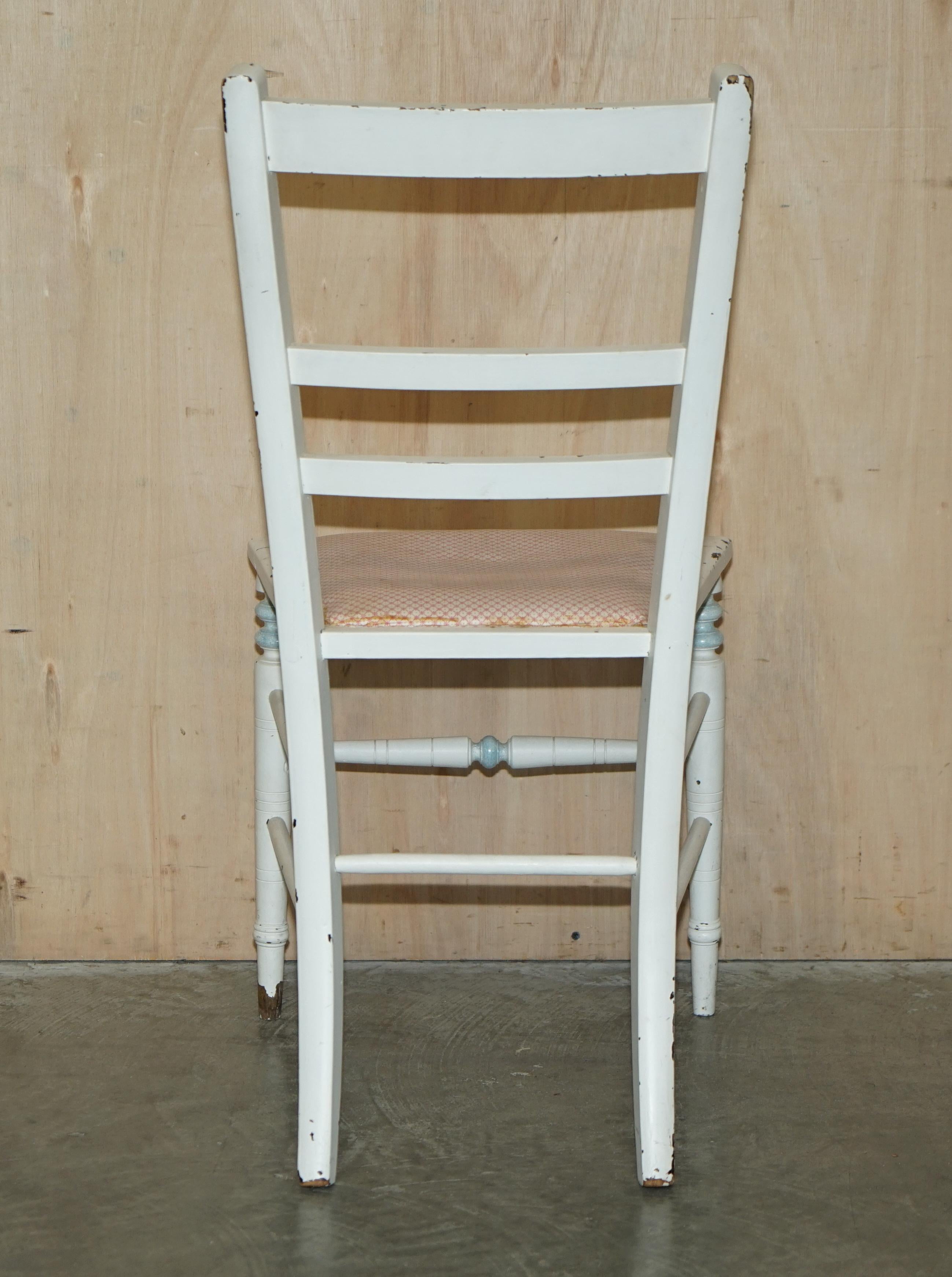 Antique French Original Paint Side Chair in Nicely Distressed Order Throughout For Sale 10