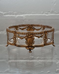 Antique French Ormolu and Crystal Jardiniere