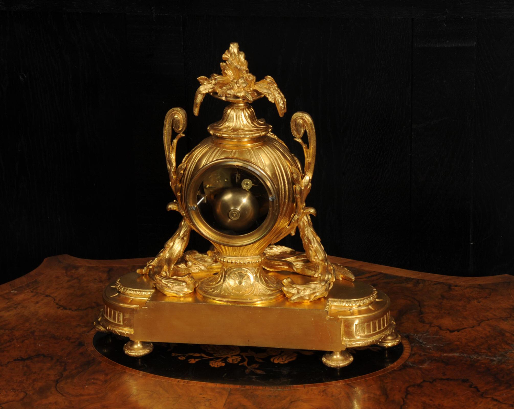 Antique French Ormolu and Sevres Porcelain Clock For Sale 9