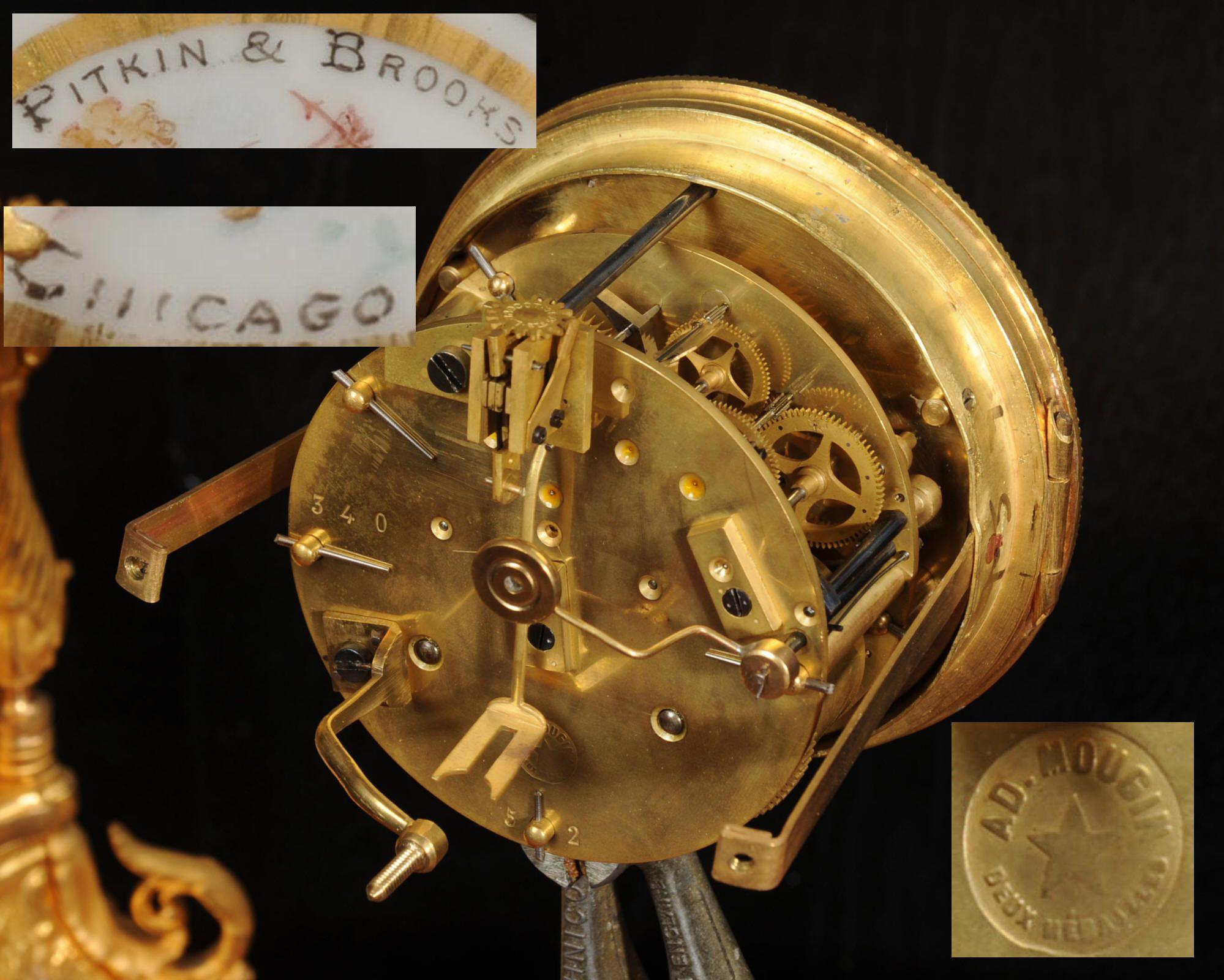Antique French Ormolu and Sevres Porcelain Clock For Sale 10