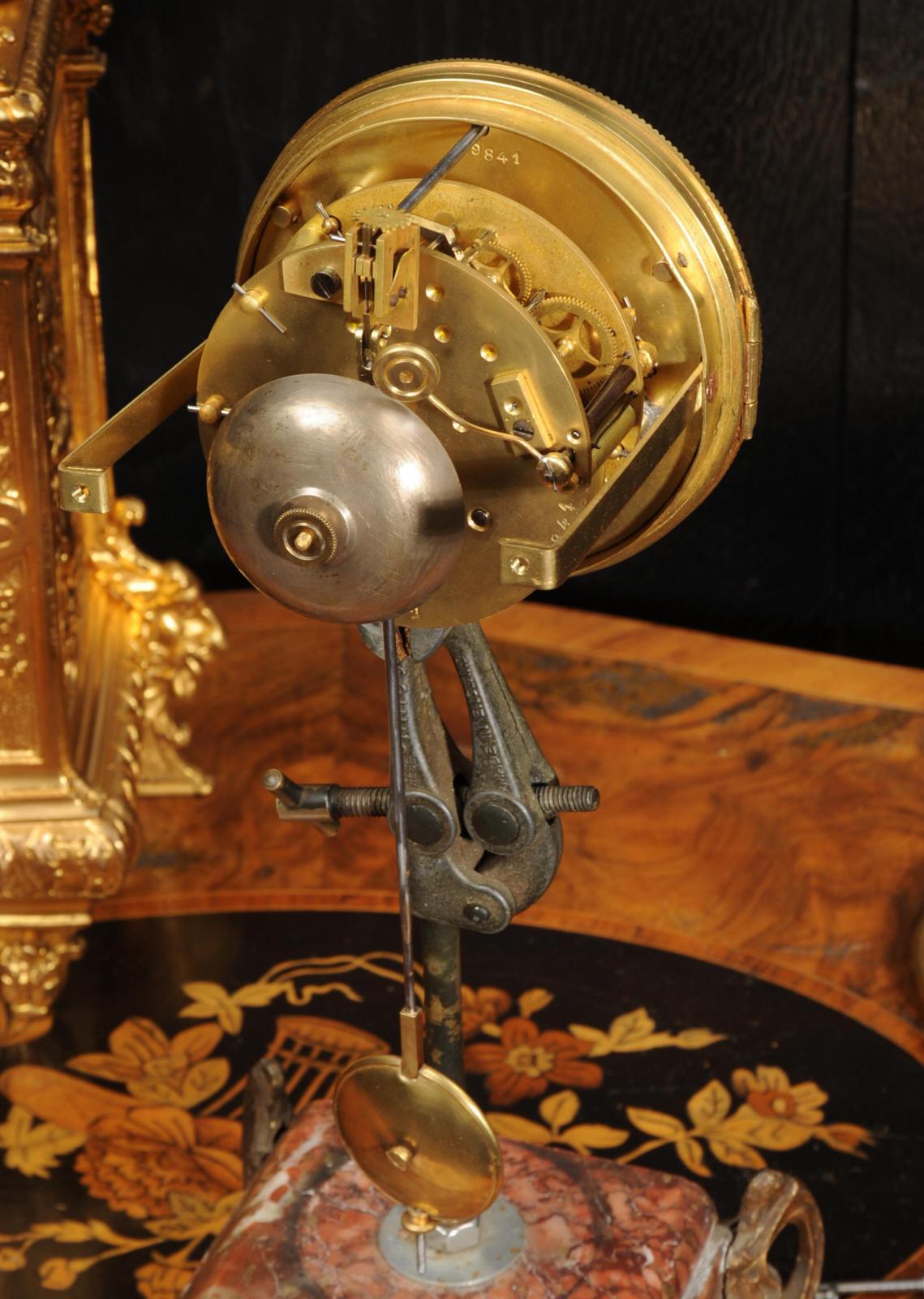 Antique French Ormolu Baroque Clock 12