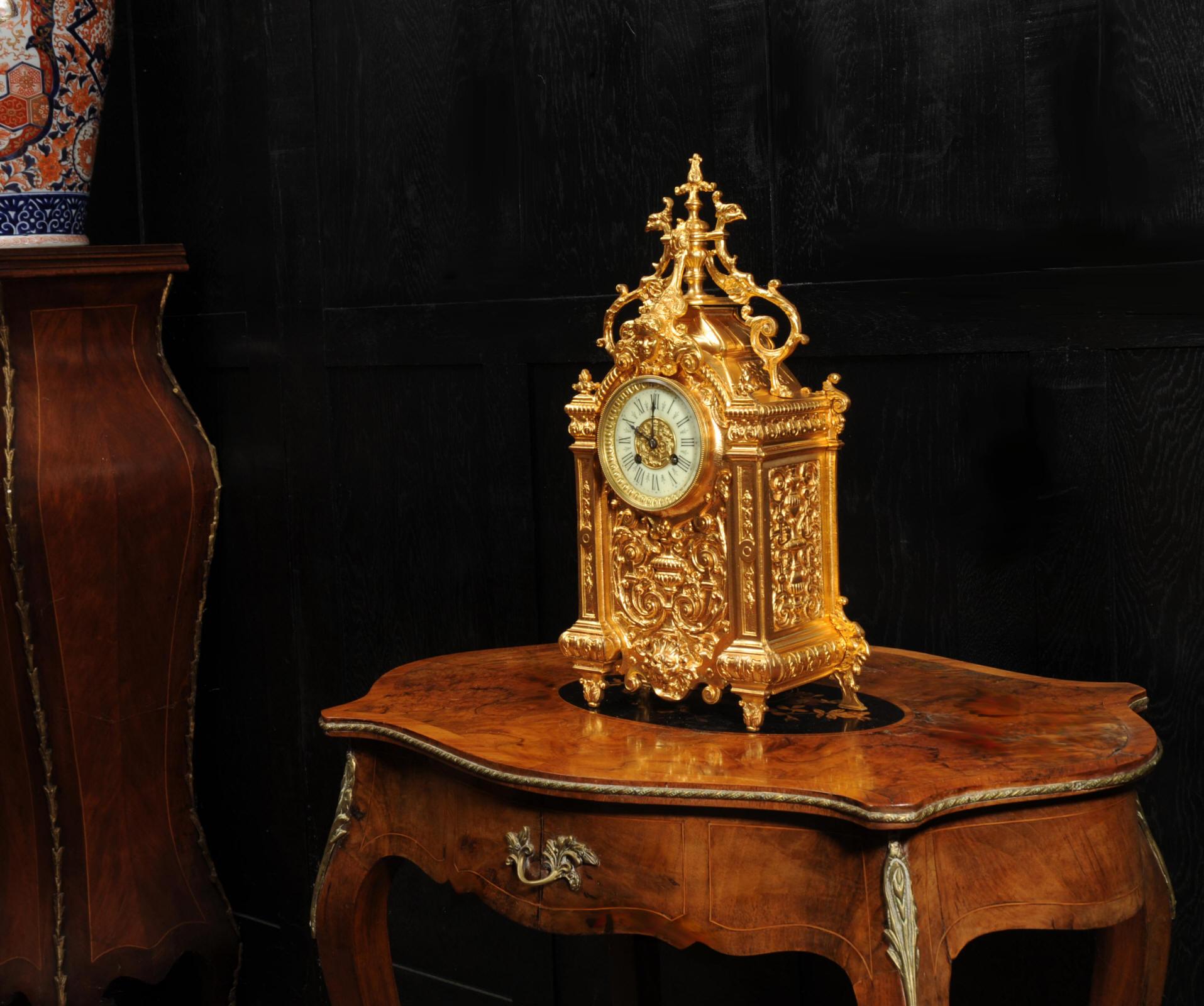 Antique French Ormolu Baroque Clock 2