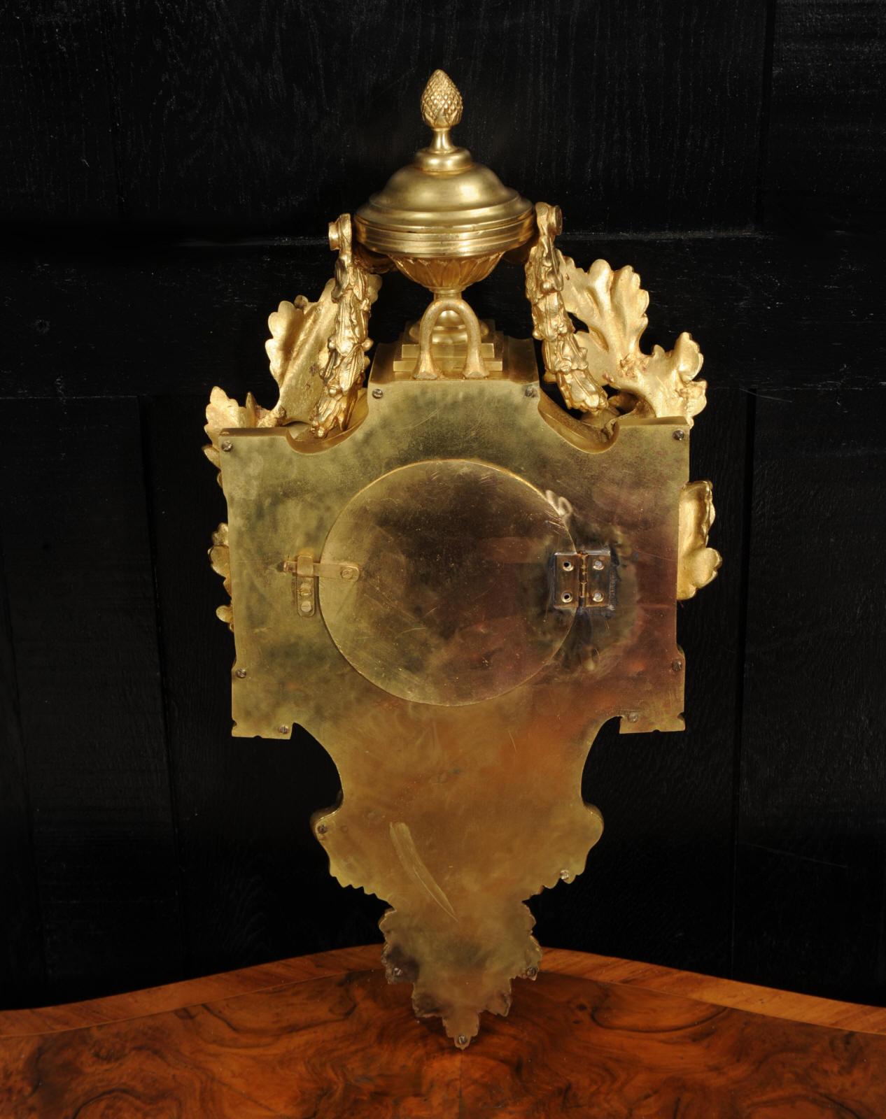Antiguo Reloj Cartel Francés de Ormolu de Charles Vincent en venta 5