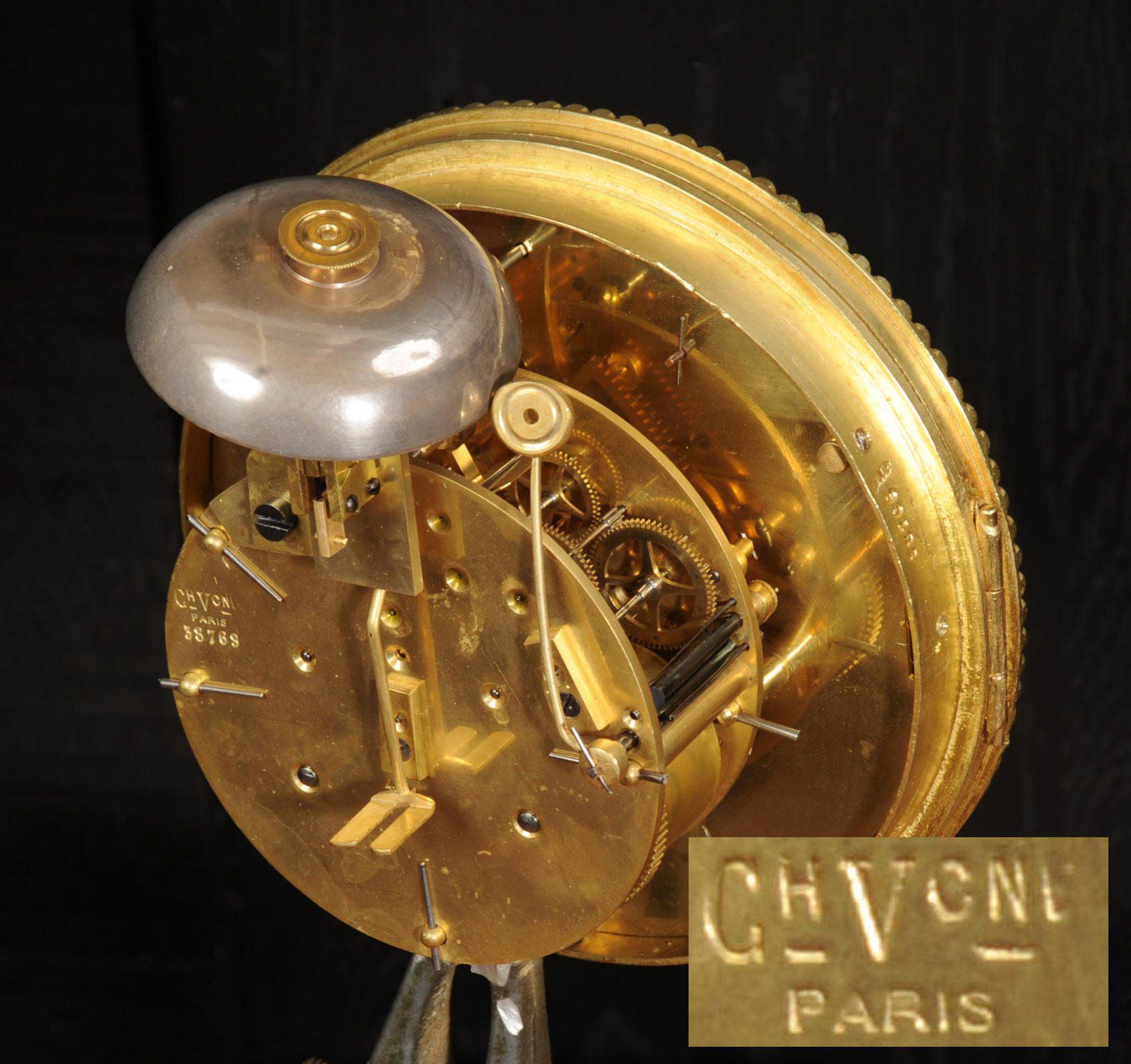 Antiguo Reloj Cartel Francés de Ormolu de Charles Vincent en venta 8