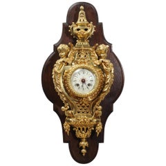 Antique French Ormolu Cartel Wall Clock by Maison Baguès, Paris