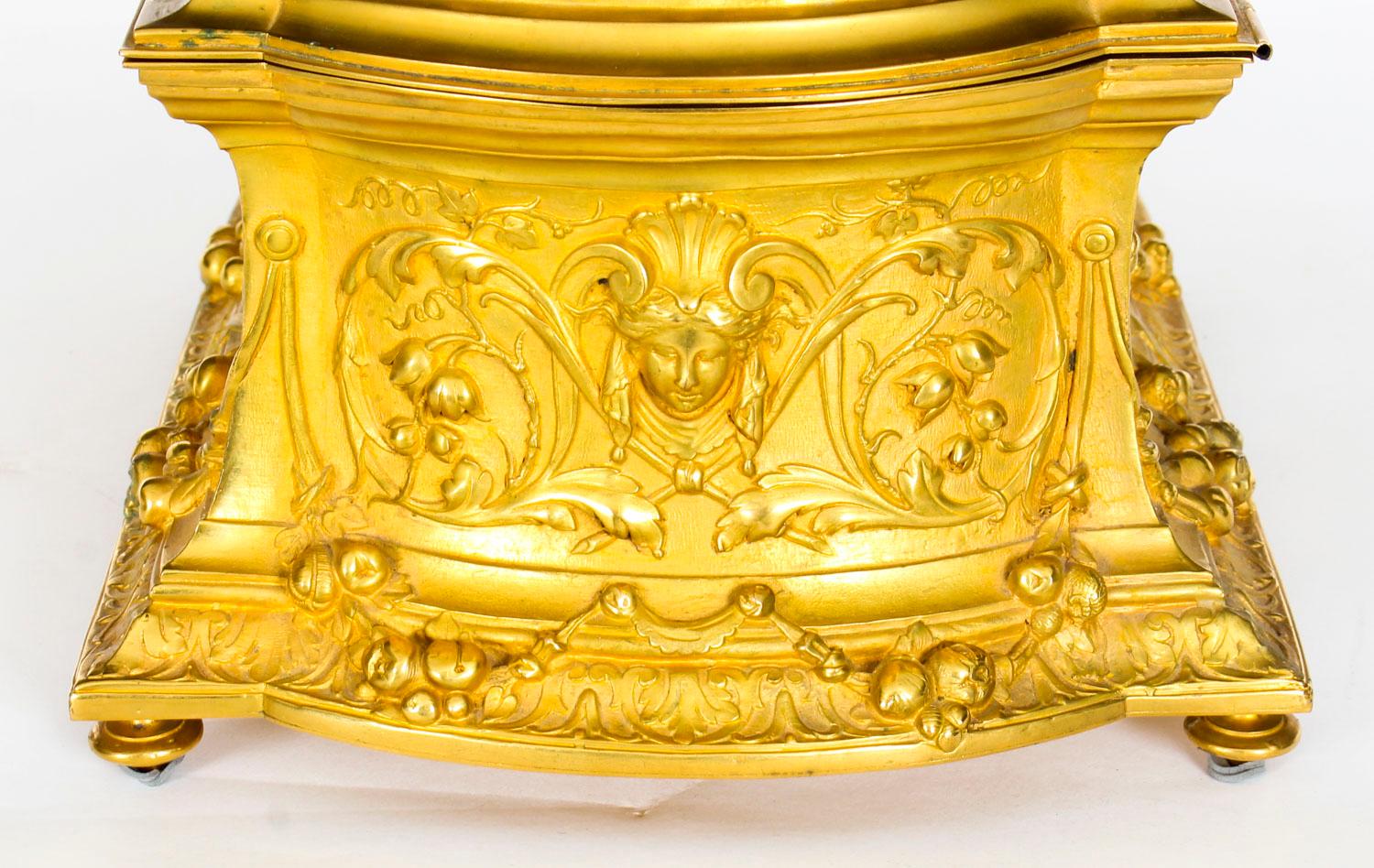 Antique French Ormolu Casket with Cupid, 19th Century 7
