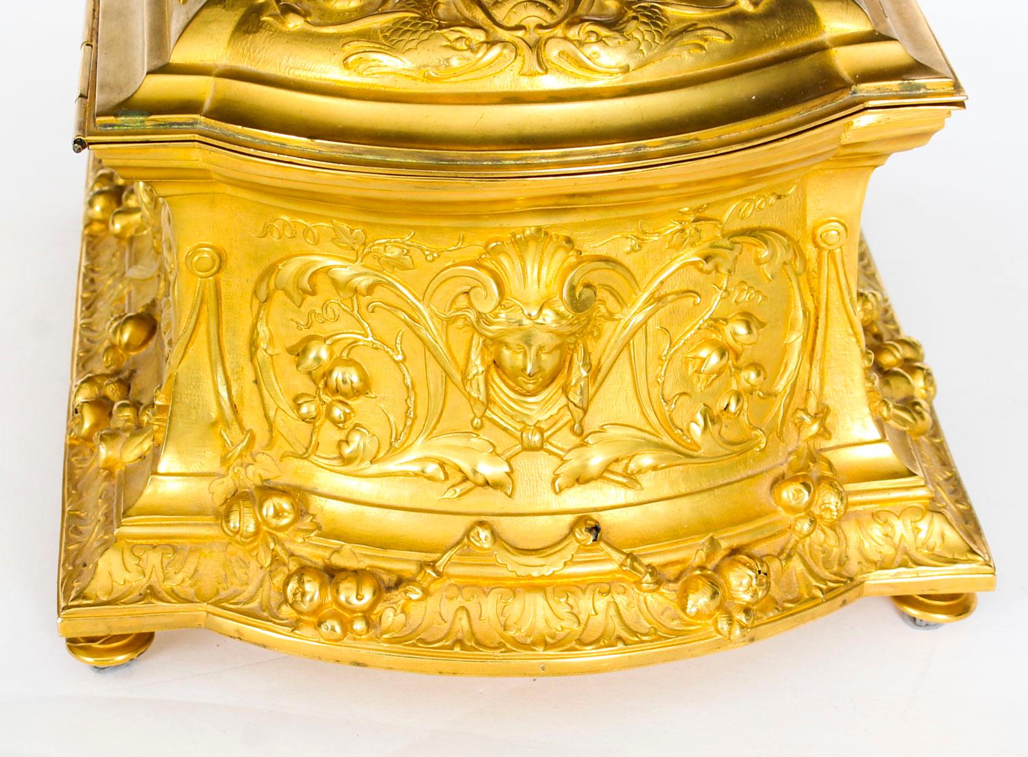Antique French Ormolu Casket with Cupid, 19th Century 3