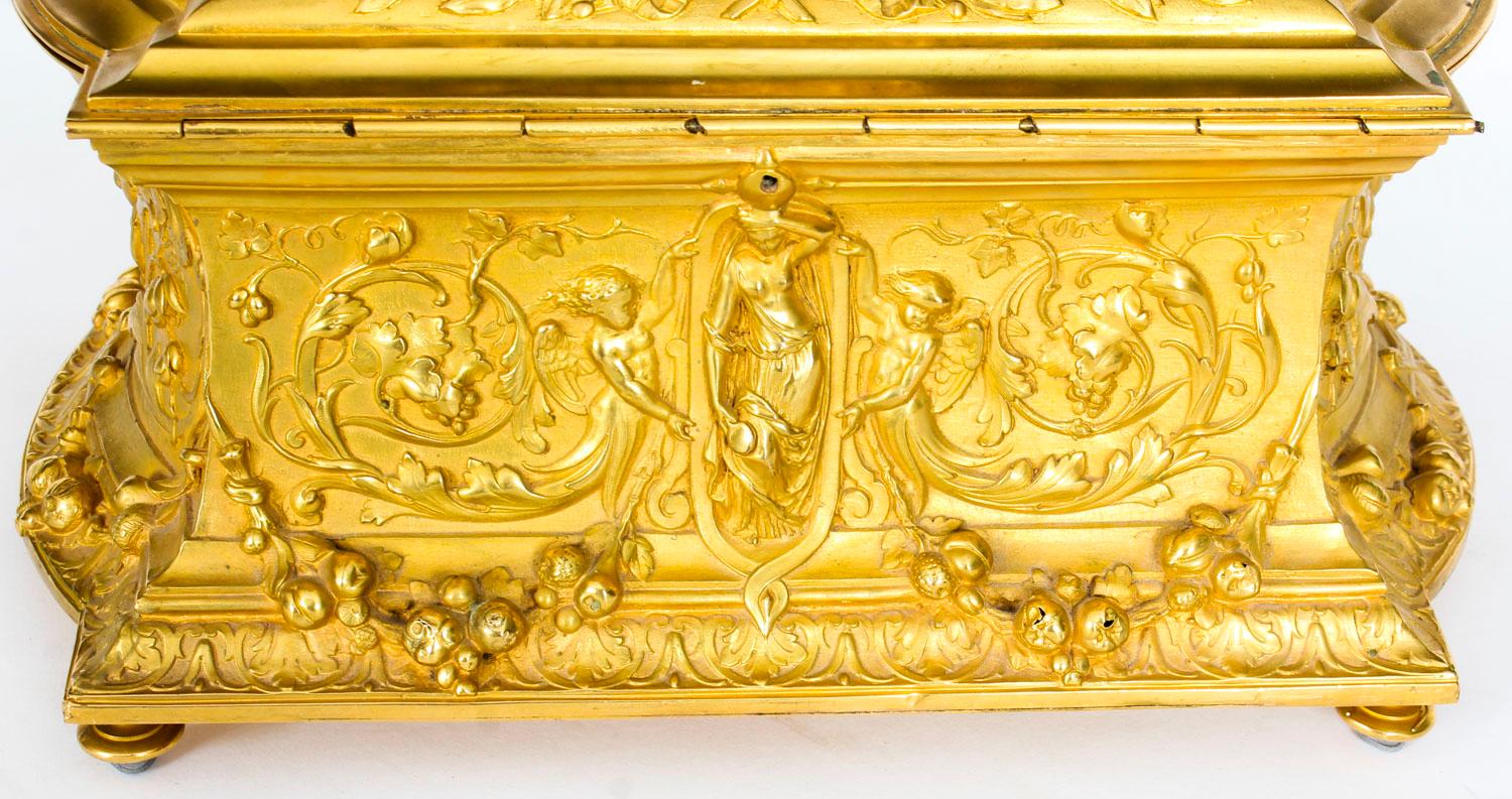 Antique French Ormolu Casket with Cupid, 19th Century 4