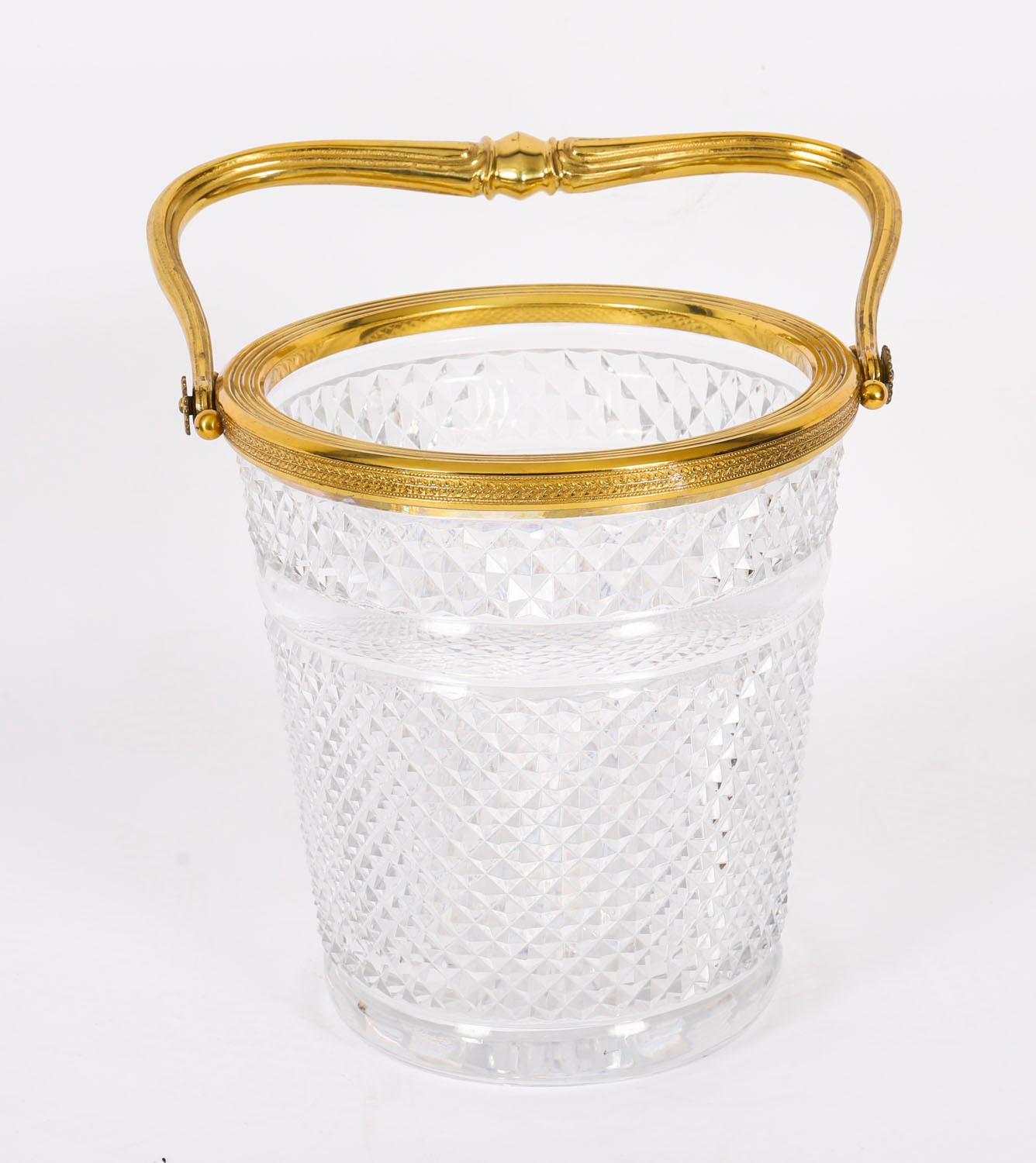 Antique French Ormolu & Cut Crystal Weinkühler Eiskübel 20. Jahrhundert im Zustand „Gut“ im Angebot in London, GB