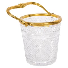 Antique French Ormolu & Cut Crystal Wine Cooler Ice Bucket 20° Secolo
