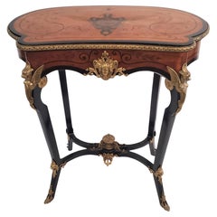 Antique French Ormolu Inlaid Vanity Table