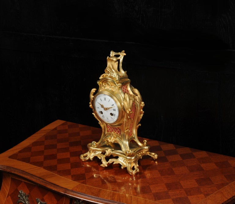 Antique French Ormolu Louis XV Rococo Clock 3