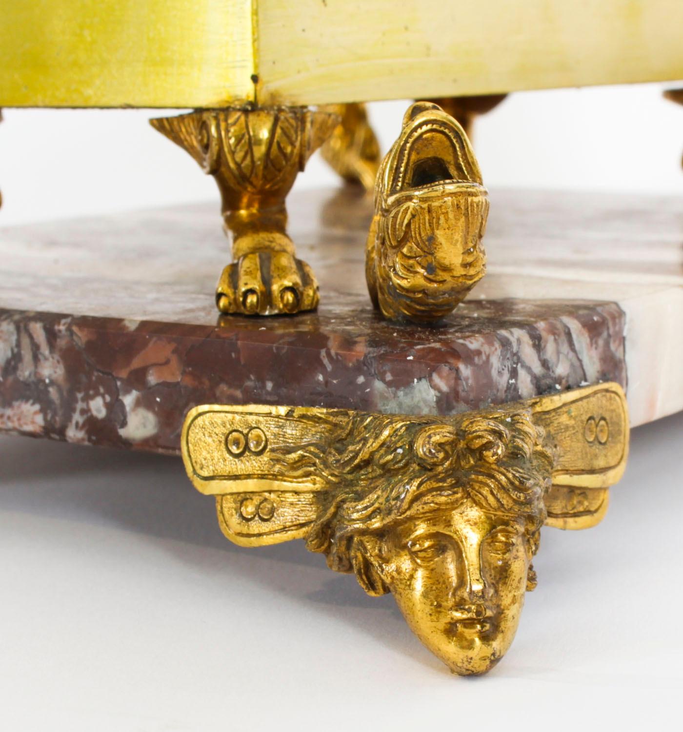 Antique French Ormolu & Marble Casket 19th Century For Sale 10