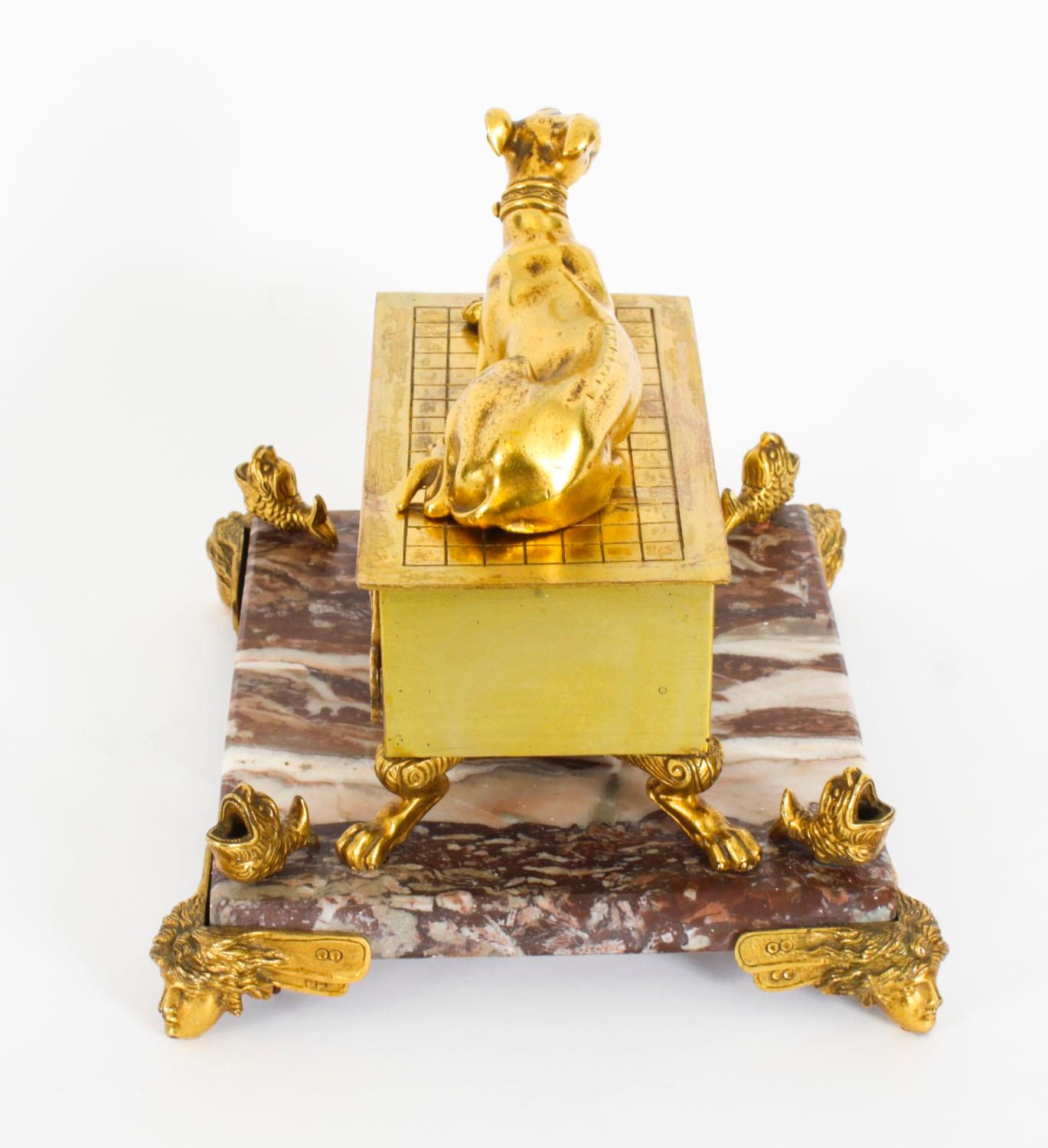 Antique French Ormolu & Marble Casket 19th Century For Sale 13