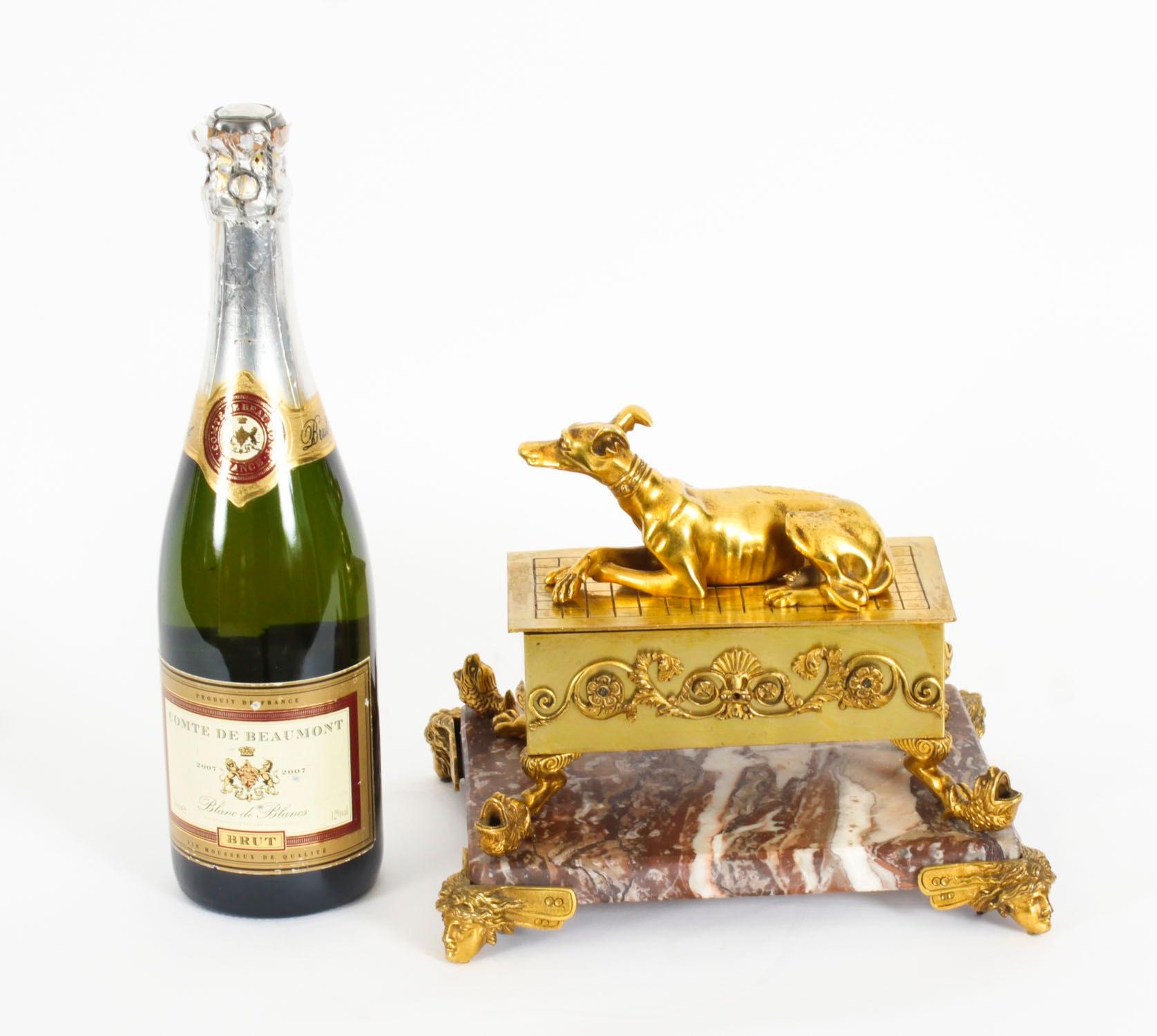 Antique French Ormolu & Marble Casket 19th Century For Sale 14