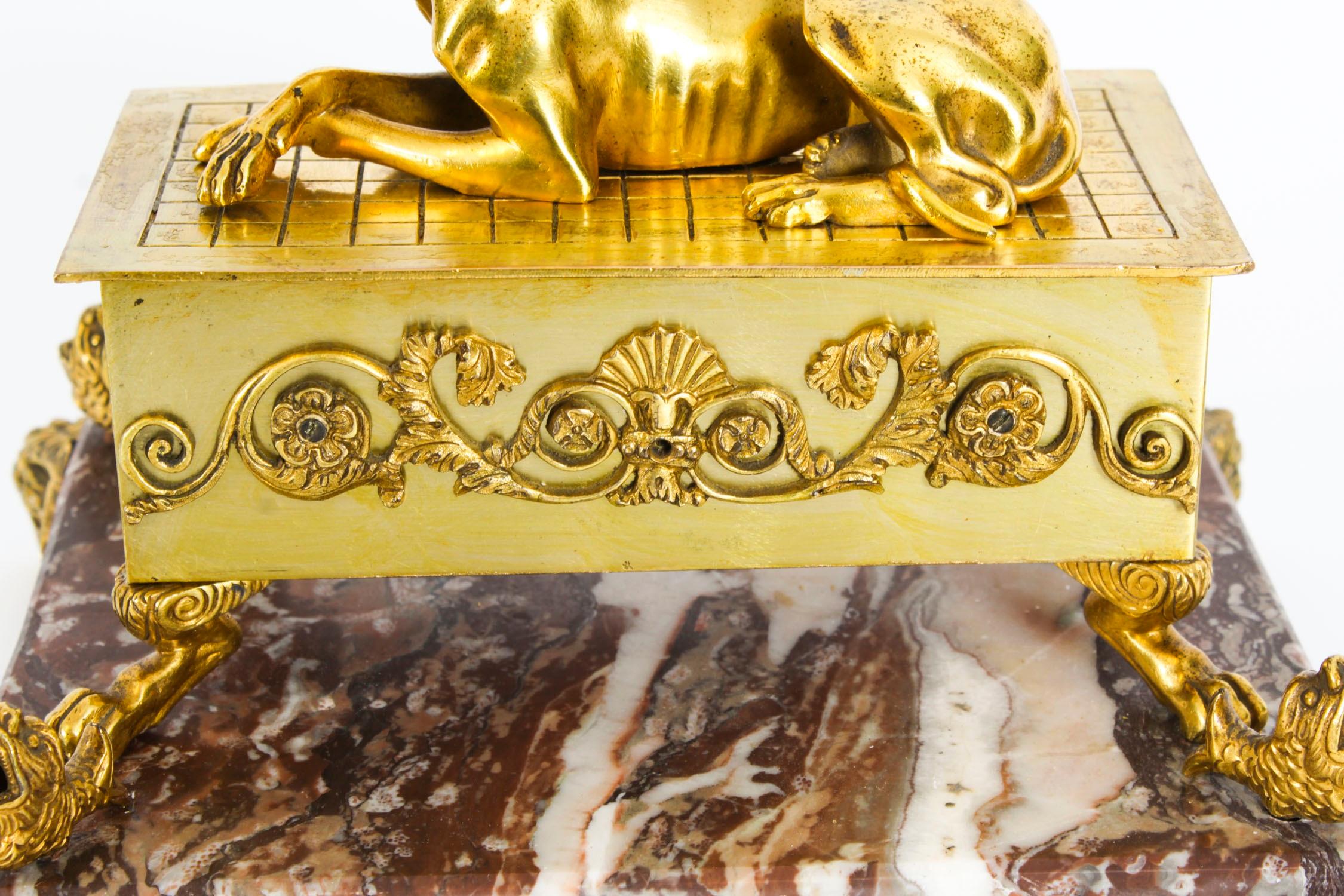 Antique French Ormolu & Marble Casket 19th Century In Good Condition For Sale In London, GB