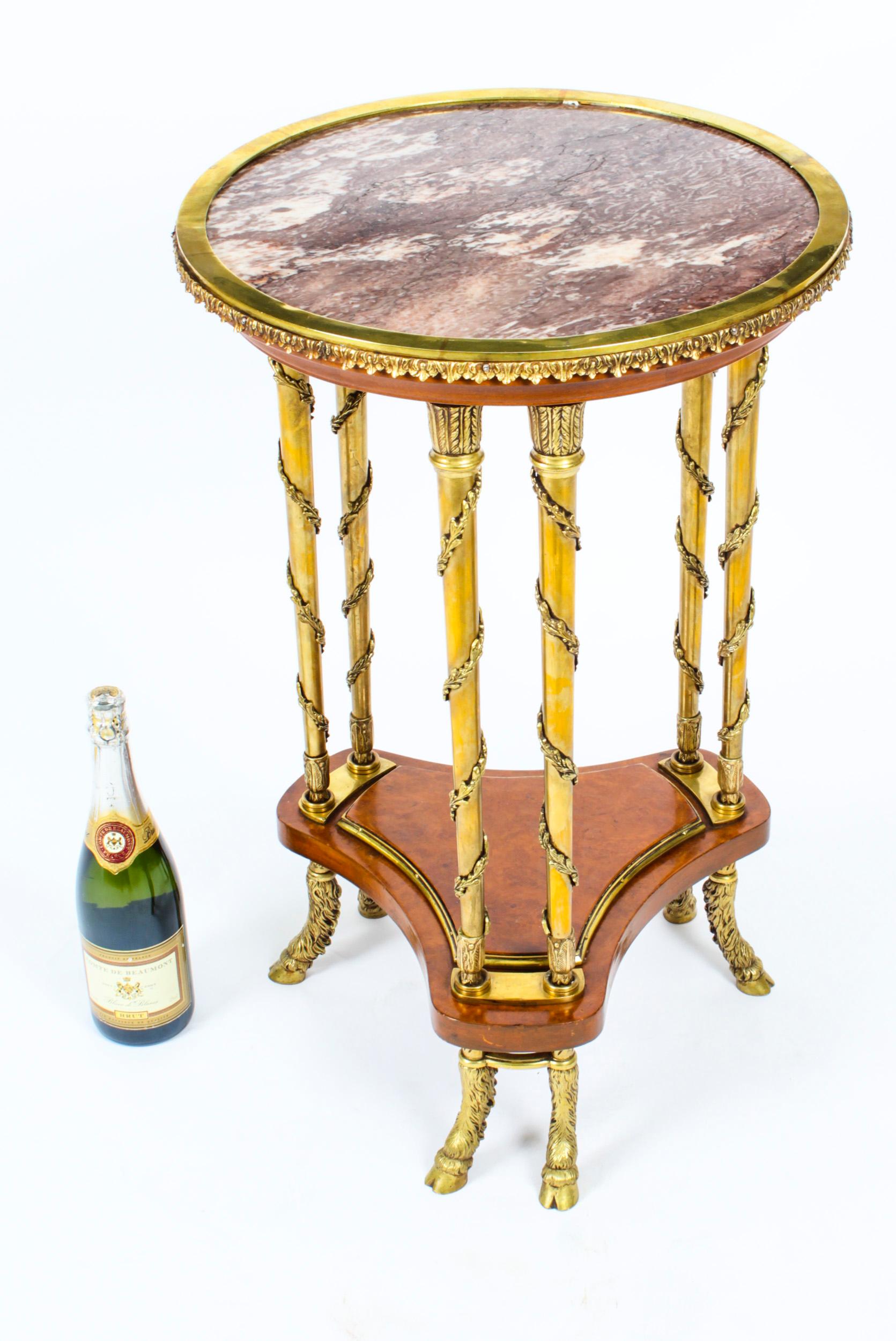 Antique French Ormolu Marble Topped Occasional Table 19th Century 6