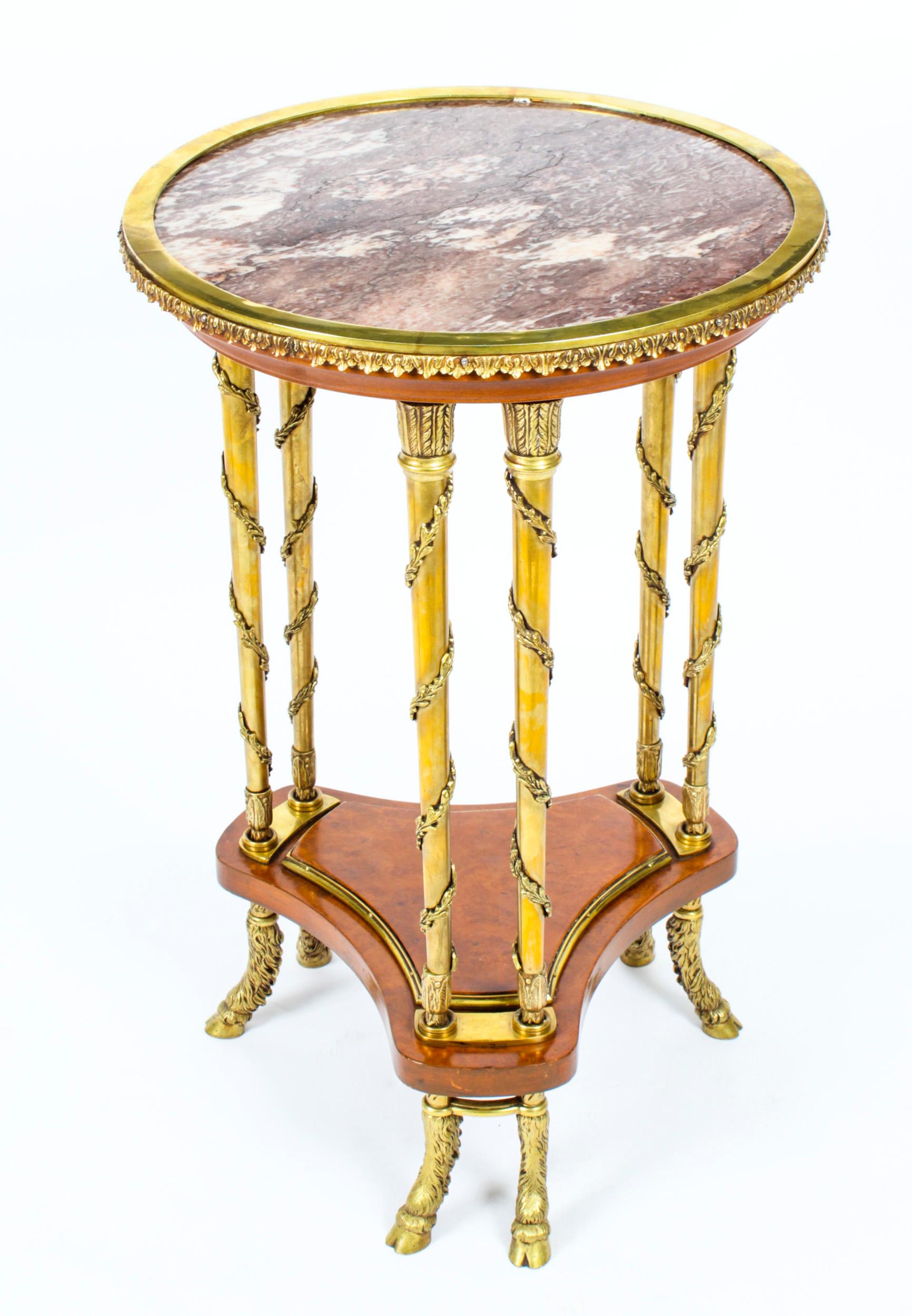Antique French Ormolu Marble Topped Occasional Table 19th Century 7