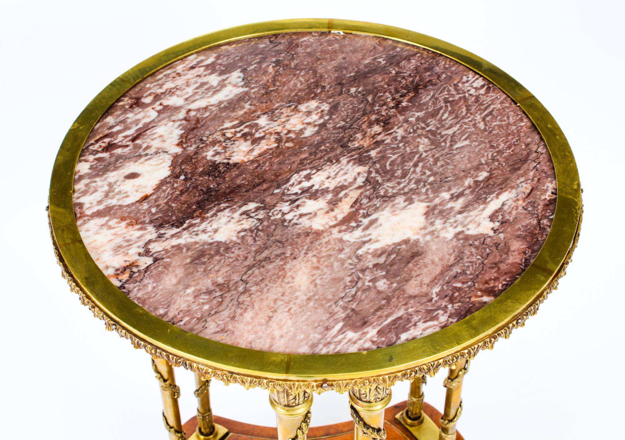 Antique French Ormolu Marble Topped Occasional Table 19th Century In Good Condition In London, GB