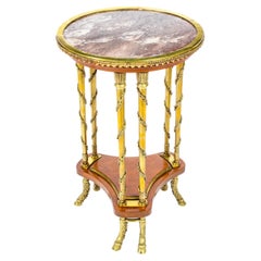 Antique French Ormolu Marble Topped Occasional Table 19th Century