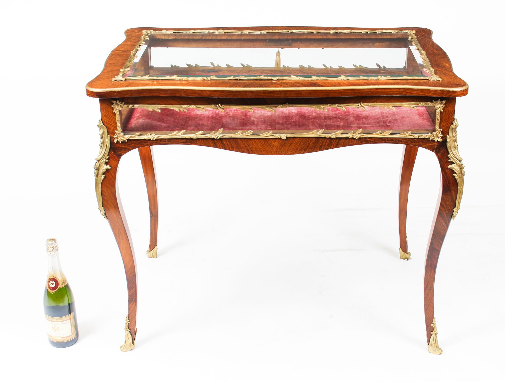 Antique French Ormolu Mounted Bijouterie Display Table, 19th Century 5