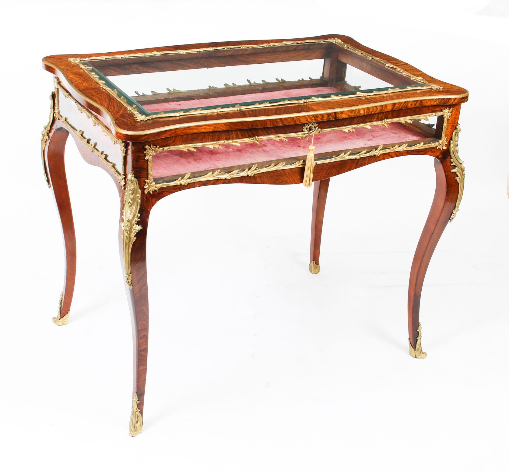 Antique French Ormolu Mounted Bijouterie Display Table, 19th Century 6