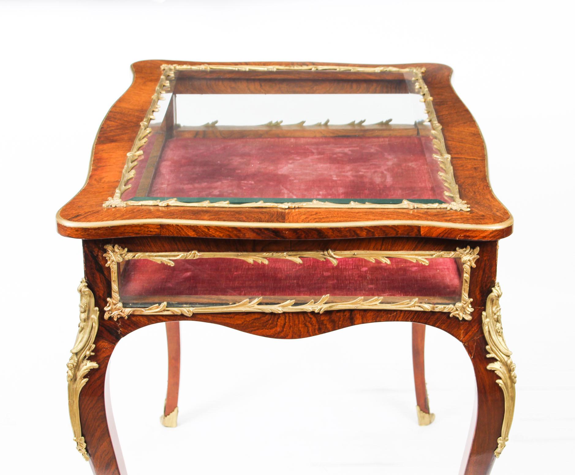 Antique French Ormolu Mounted Bijouterie Display Table, 19th Century In Good Condition In London, GB