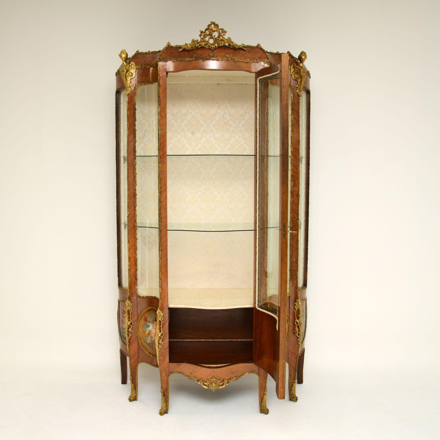 Antique French Ormolu Mounted Display Cabinet 6