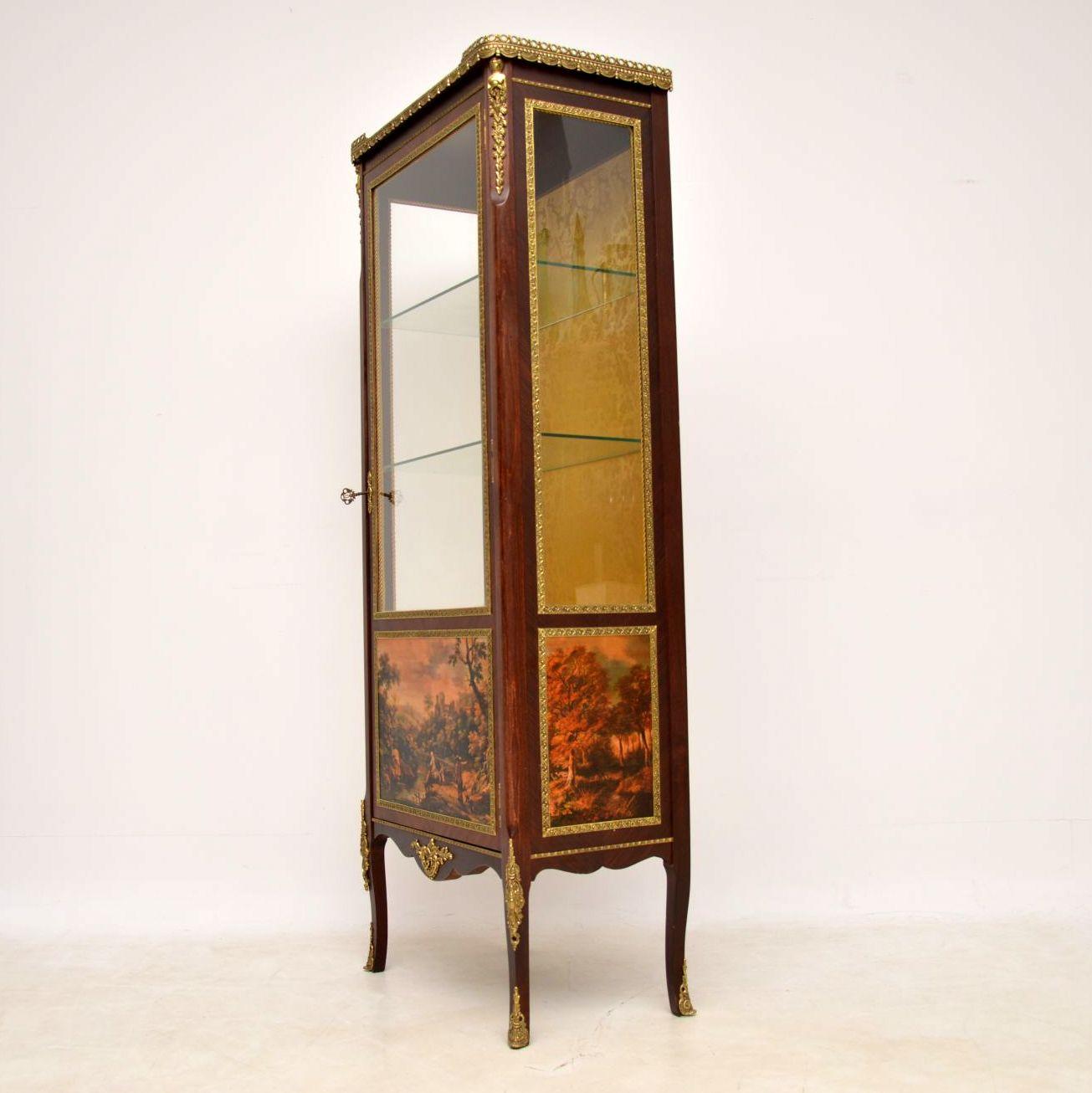 Louis XV Antique French Ormolu-Mounted Display Cabinet