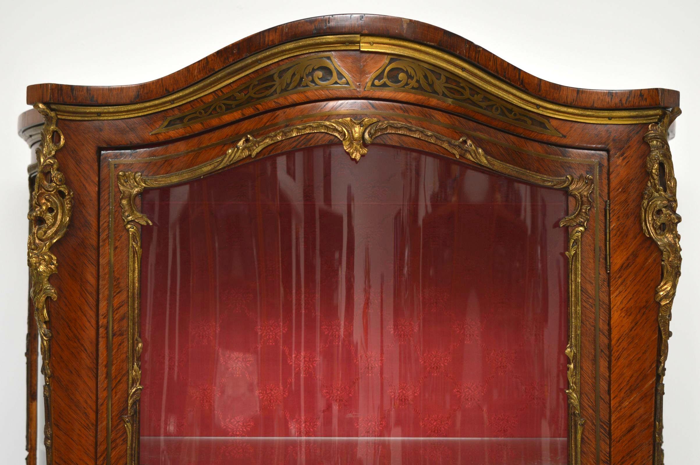 20th Century Antique French Ormolu Mounted Display Cabinet